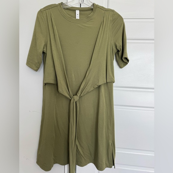 lululemon athletica Sage Green Tie-Front Top - Picture 1 of 2